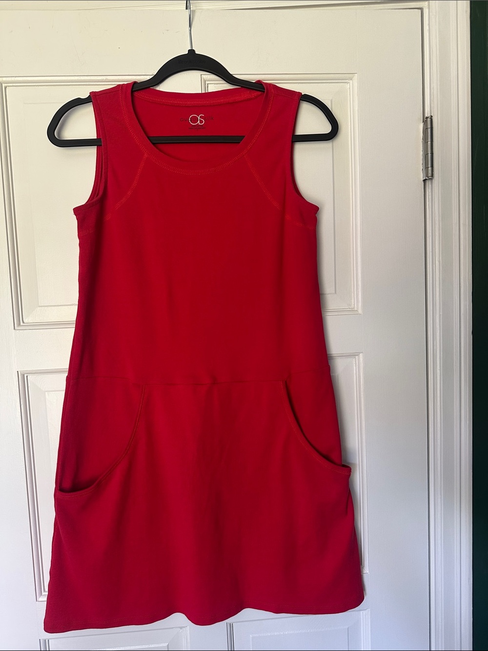 august silk Red Sleeveless Pocket Shift Dress Size S